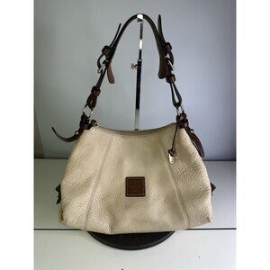 Dooney & Bourke East West Slouch Bag Pebble Leather Handbag Pale Yellow